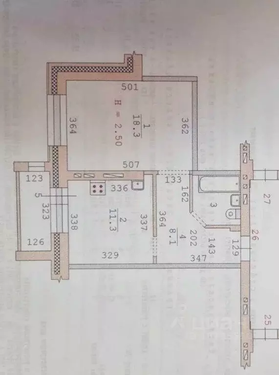 Квартира, 1 комната, 41.4 м - Фото 1