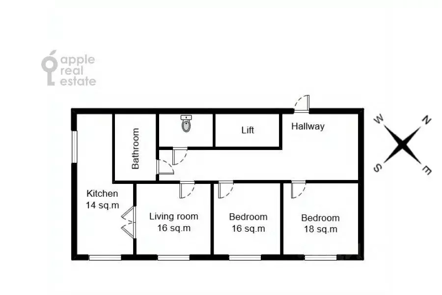 3-к кв. Москва ул. Арбат, 51С2 (75.0 м) - Фото 1