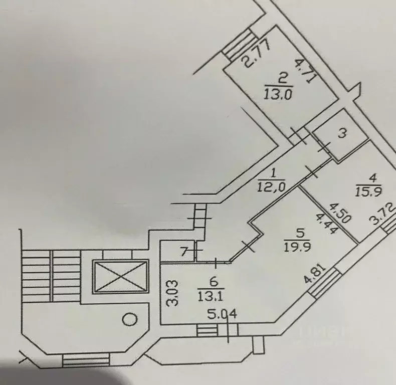 3-к кв. Новгородская область, Великий Новгород Хутынская ул., 29 (78.6 ... - Фото 2