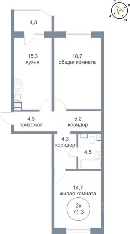 2-к кв. Ханты-Мансийский АО, Нефтеюганск 6-й мкр, Сияние жилой ... - Фото 0