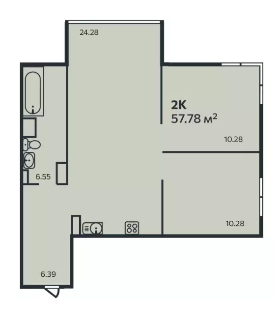 Продаётся 2-к квартира, 57.78 м - Фото 1