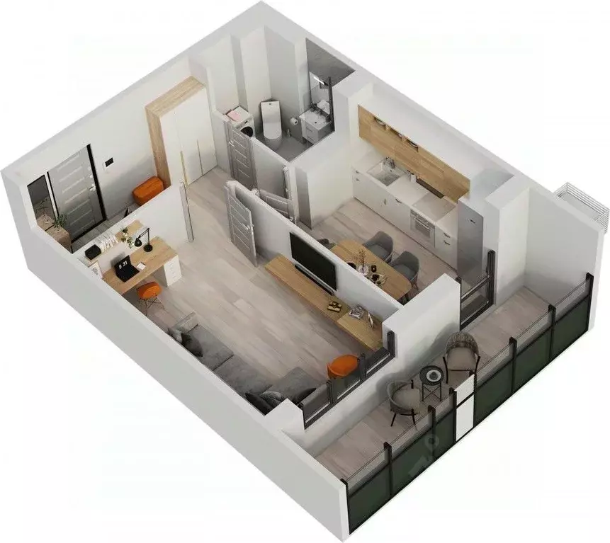 1-к кв. Татарстан, Нижнекамск Время жилой комплекс (39.5 м) - Фото 1