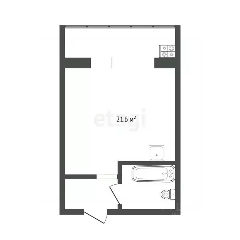 Студия Тюменская область, Тюмень Олимпийская ул., 22 (21.6 м) - Фото 1