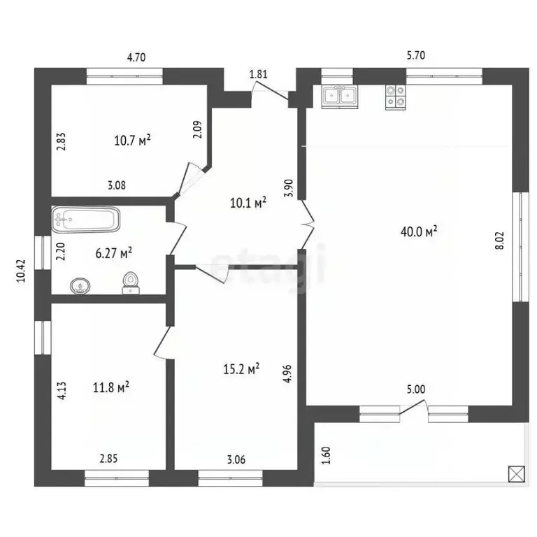 Дом в Татарстан, Альметьевск Вахтовая ул., 110А (98 м) - Фото 0