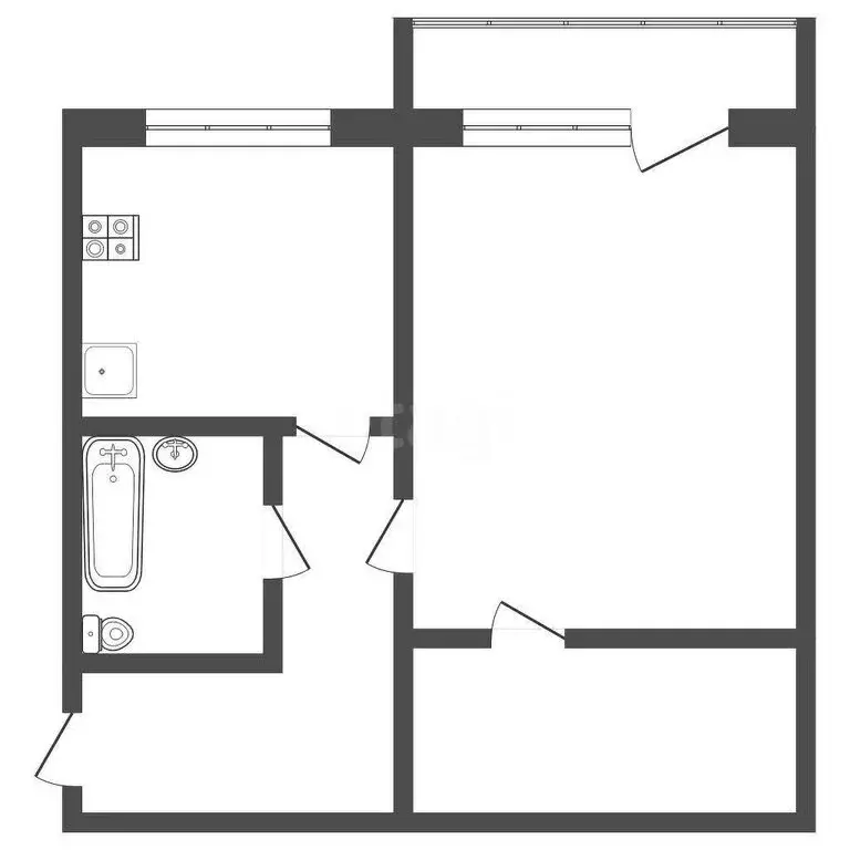 1-комнатная квартира: деревня Варваровка, 1Ак13 (38.6 м) - Фото 1