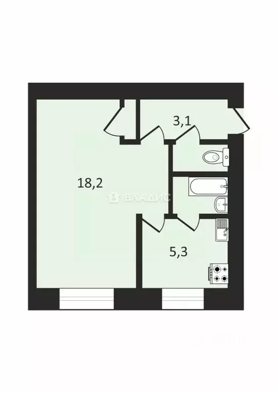 1-к кв. Московская область, Пушкино ул. Некрасова, 18 (31.0 м) - Фото 2