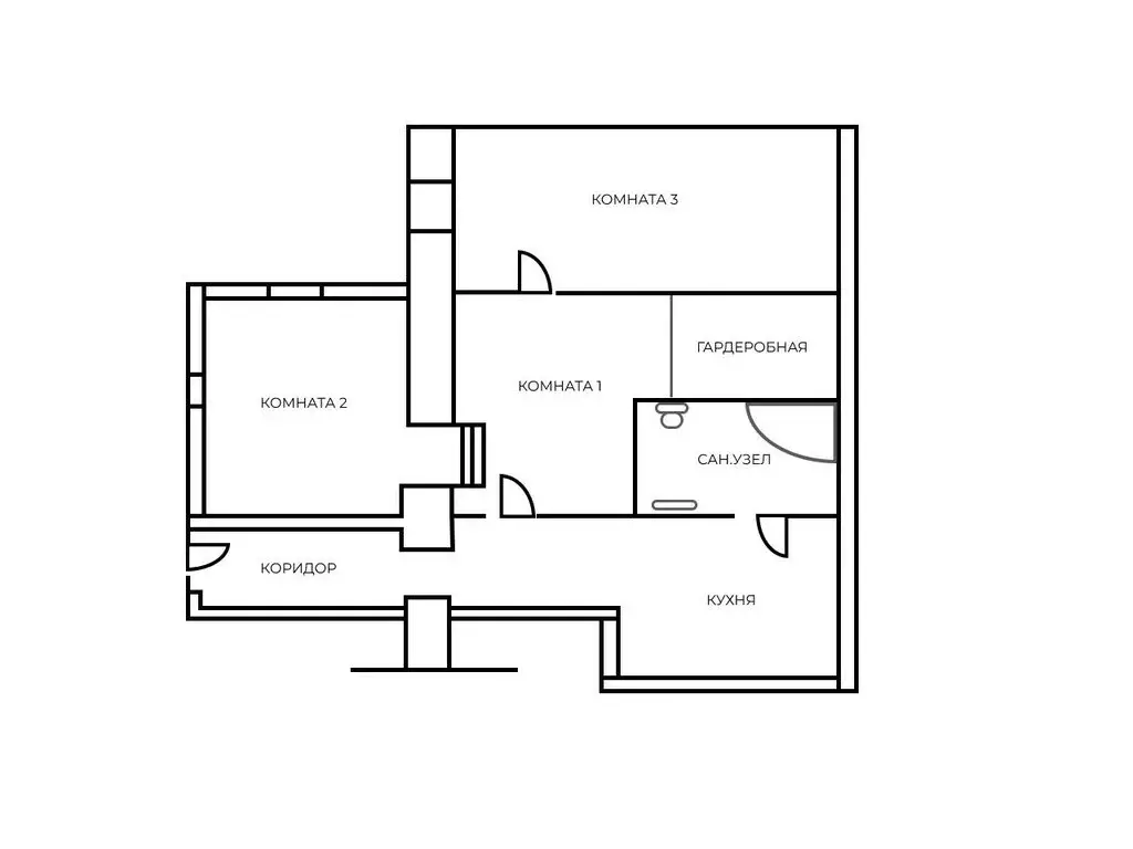 3-комнатная квартира: Саратов, Большая Казачья улица, 43А (66.4 м) - Фото 2