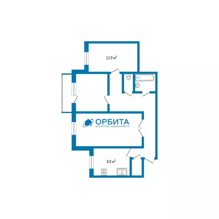 2-комнатная квартира: Тюмень, микрорайон Восточный, улица ... - Фото 1