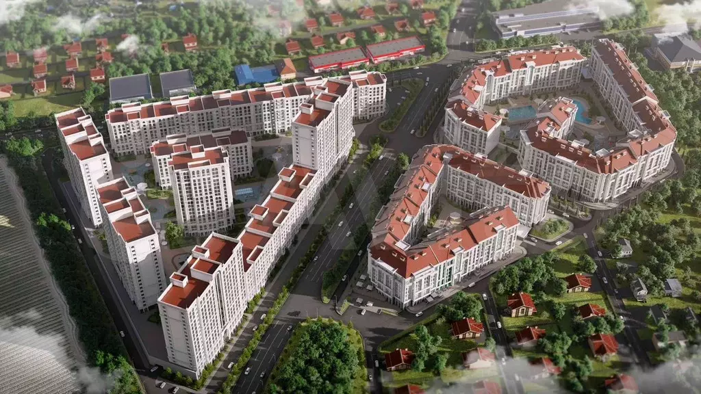 1-к. квартира, 41,6 м, 8/9 эт. - Фото 1