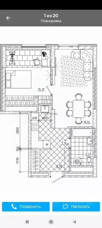 2-к кв. Башкортостан, Уфа бул. Давлеткильдеева, 12 (50.2 м) - Фото 2