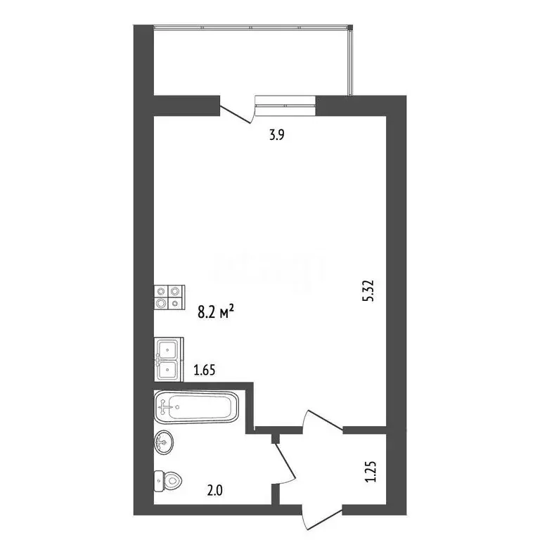 Квартира-студия: Вологда, улица Возрождения, 47А (25.5 м) - Фото 1