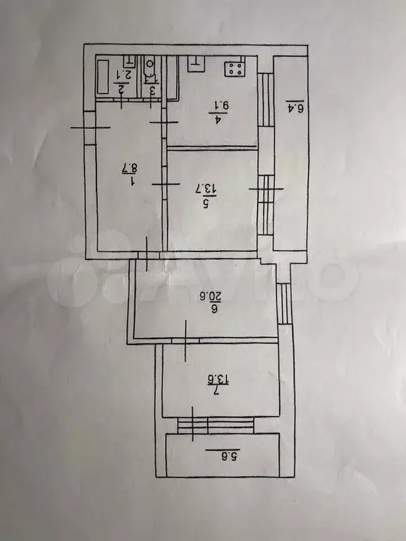 3-к. квартира, 68,9 м, 2/14 эт. - Фото 0