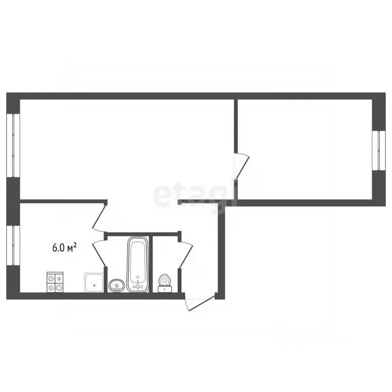 2-к кв. Ярославская область, Рыбинск ул. 50 лет ВЛКСМ, 32 (42.2 м) - Фото 2