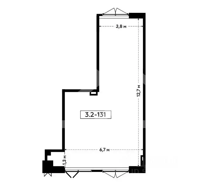 Помещение свободного назначения в Москва БК Прокшино тер., 3 (70 м) - Фото 2