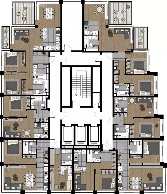 Квартира-студия: Москва, улица Берзарина, 37 (19.41 м) - Фото 1