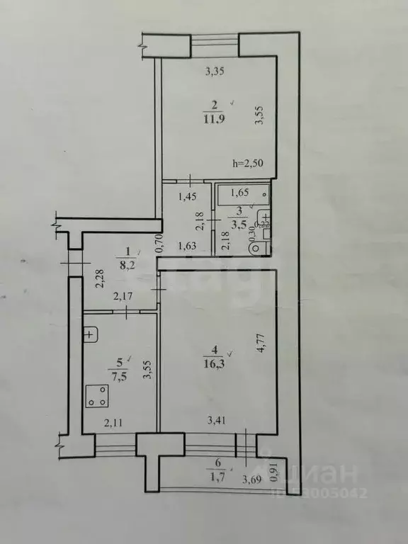 2-к кв. Забайкальский край, Чита Баргузинская ул., 30 (47.8 м) - Фото 2