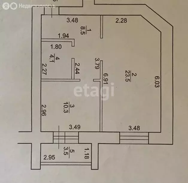 1-комнатная квартира: Салават, бульвар Салавата Юлаева, 12В (48 м) - Фото 1