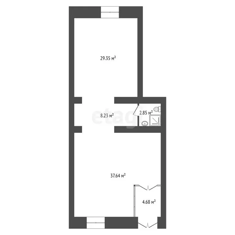 Квартира-студия: Тюмень, Интернациональная улица, 199к9 (18.3 м) - Фото 1