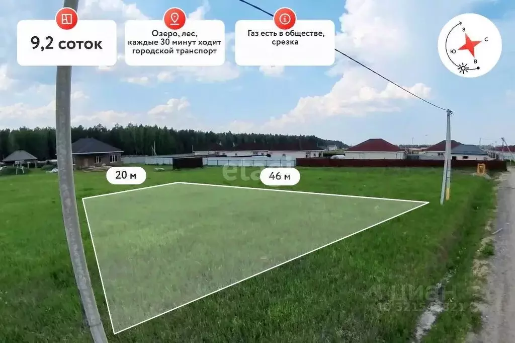 Участок в Тюменская область, Тюменский муниципальный округ, д. Ушакова ... - Фото 0
