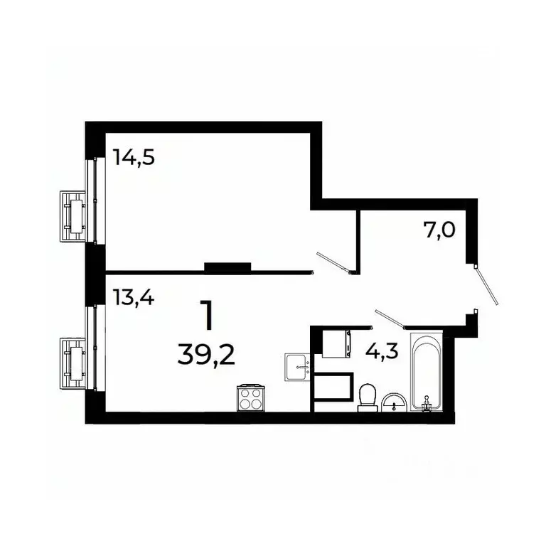 1-к кв. Нижегородская область, Нижний Новгород ул. Коперника, 15 (39.0 ... - Фото 1
