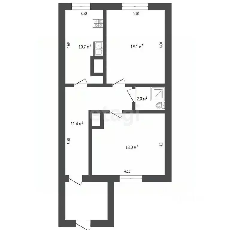 2-к кв. Мордовия, Теньгушевский район, пос. Барашево Хуторская ул., 7 ... - Фото 1