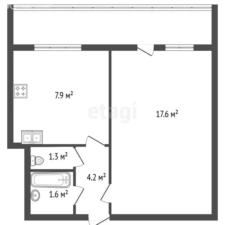 1-комнатная квартира: Никольское, Октябрьская улица, 11 (35.3 м) - Фото 1