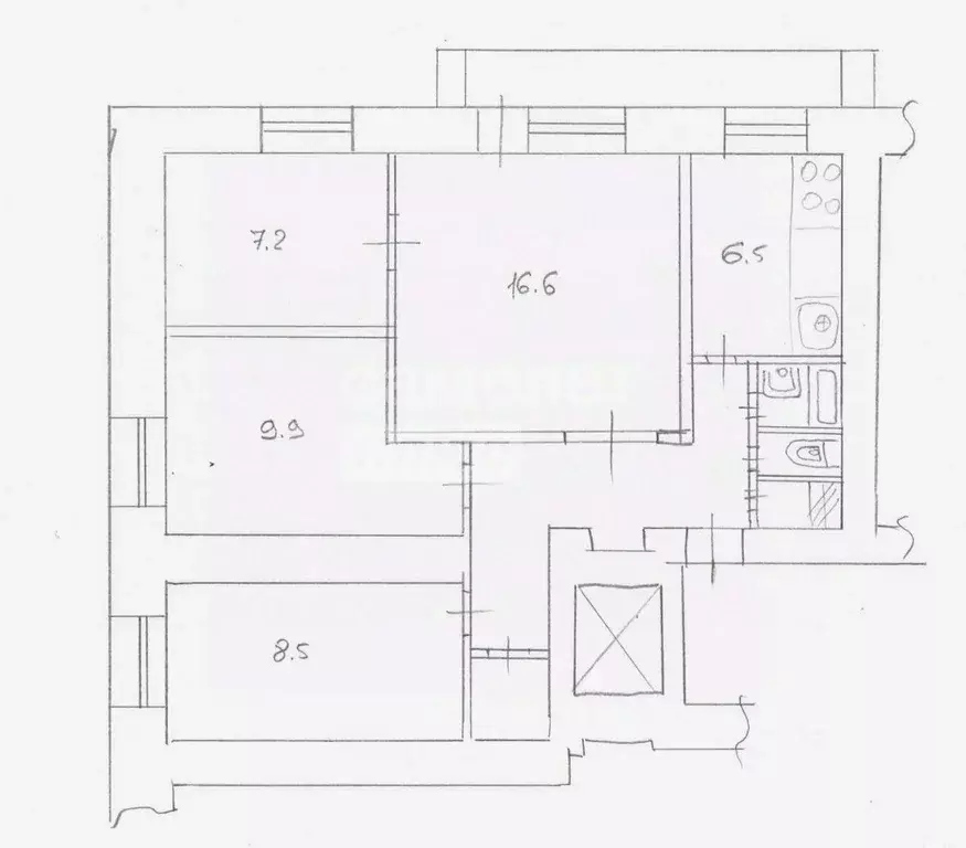 4-к кв. Липецкая область, Липецк ул. Вермишева, 5А (62.8 м) - Фото 2