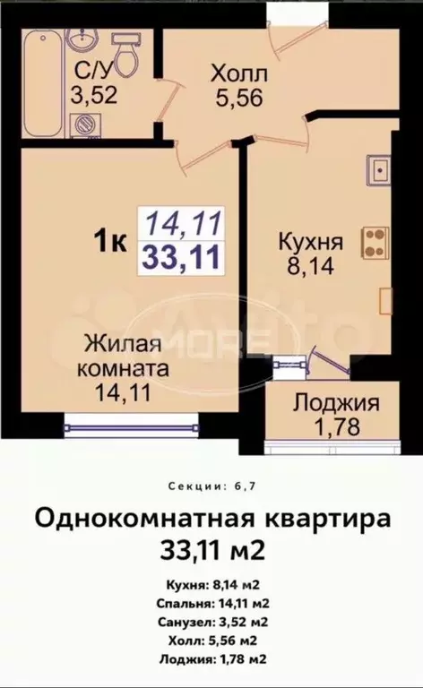 1-к кв. Калининградская область, Калининград Елизаветинская ул., 2 ... - Фото 1