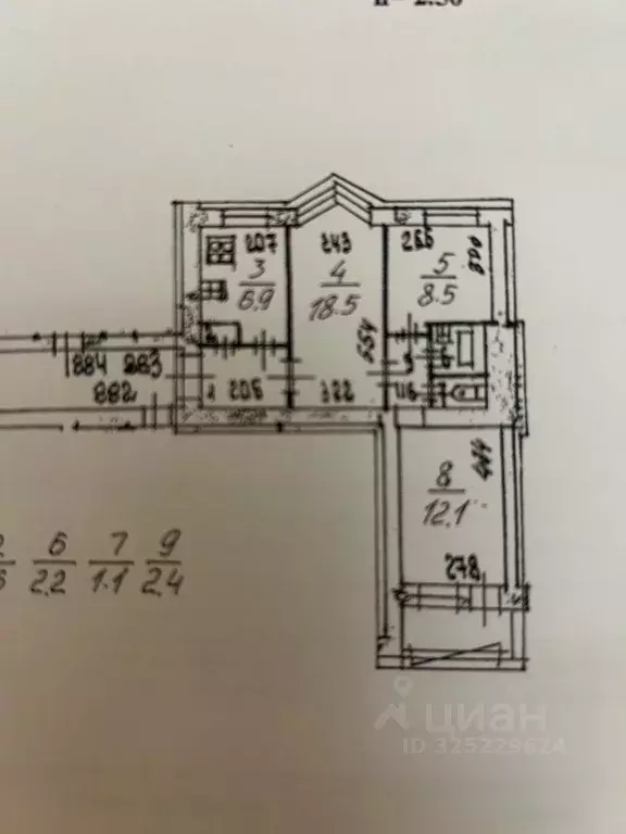 3-к кв. Санкт-Петербург просп. Кима, 4В (57.0 м) - Фото 1