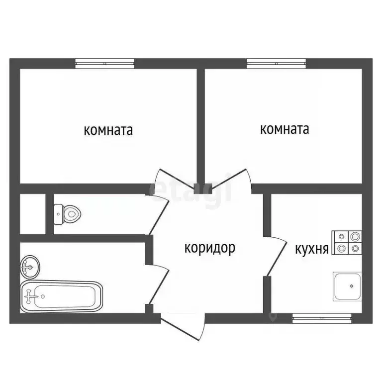 2-к кв. Воронежская область, Воронеж Минская ул., 67А (65.3 м) - Фото 2
