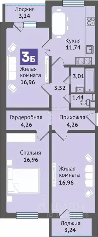 3-к кв. Марий Эл, Медведево городское поселение, Медведево пгт, Ясная ... - Фото 0
