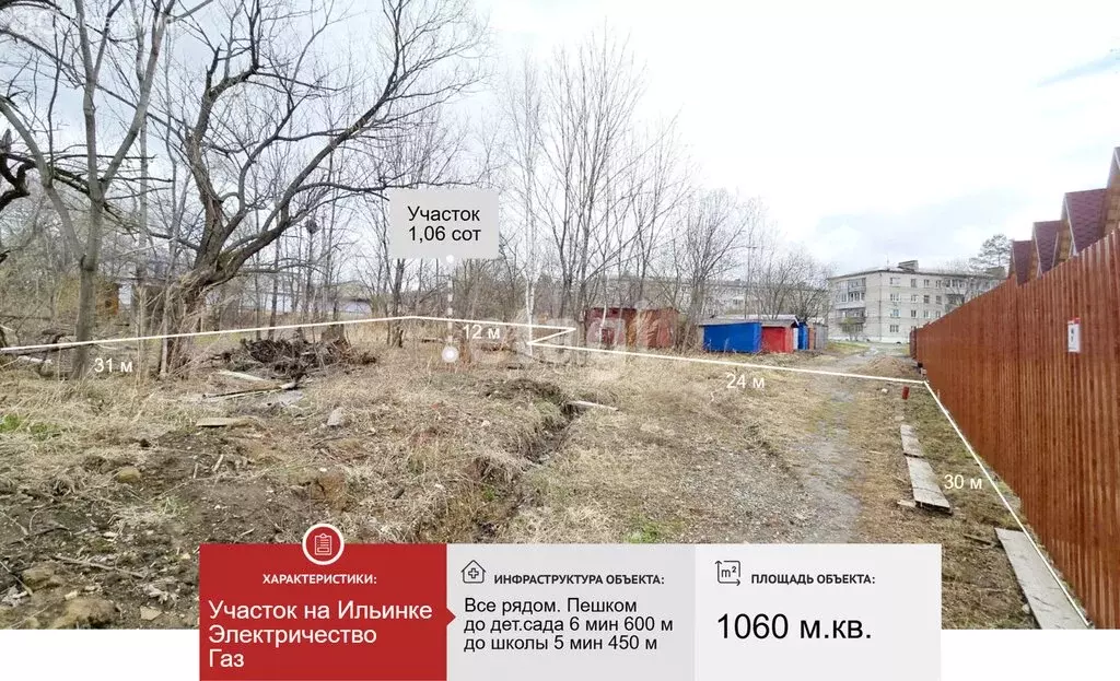 Участок в село Ильинка, квартал Б (10.6 м) - Фото 1