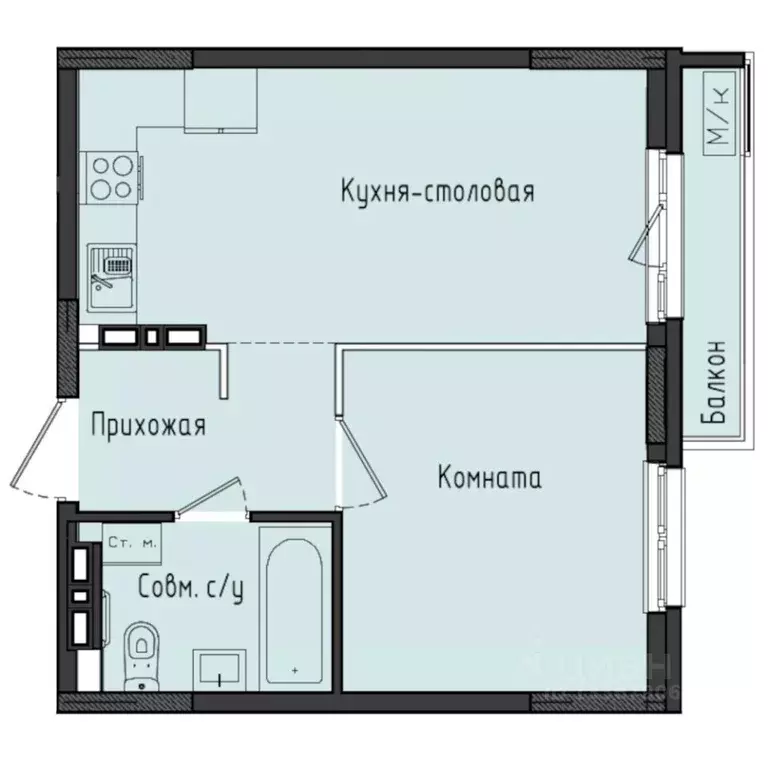 1-к кв. Удмуртия, Завьяловский район, с. Первомайский Город ... - Фото 1