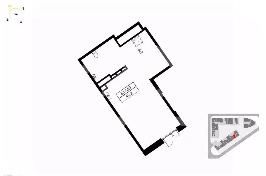 Помещение свободного назначения в Москва Дзен-кварталы жилой комплекс ... - Фото 2