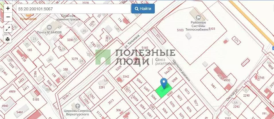 Участок в Омская область, Омский район, с. Розовка ул. Тельмана (848.0 ... - Фото 0