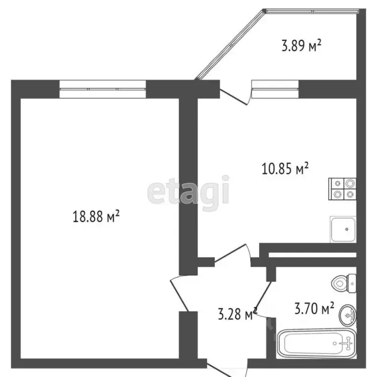 1-к кв. Оренбургская область, Оренбург ул. Фронтовиков, 8/3 (37.0 м) - Фото 1