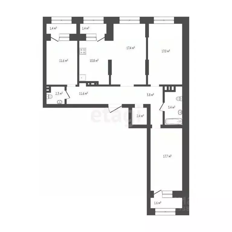 4-к кв. Красноярский край, Красноярск ул. 78-й Добровольческой ... - Фото 2