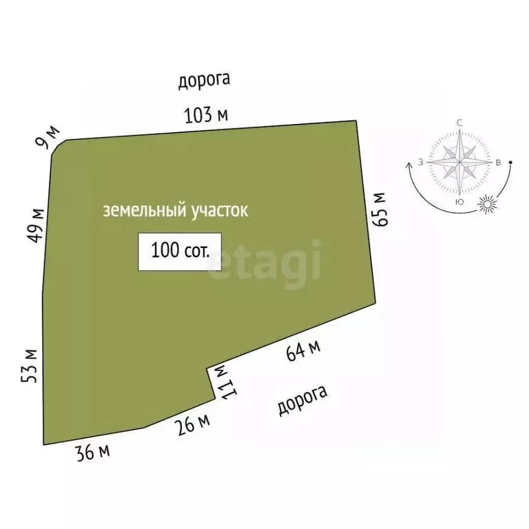 Участок в Тюменская область, Нижнетавдинский муниципальный округ, ... - Фото 1