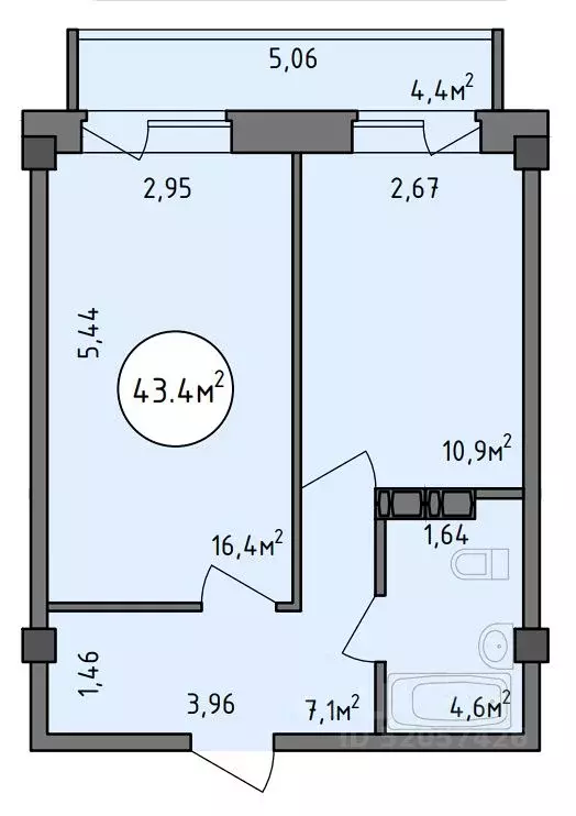 1-к кв. Хакасия, Абакан Советская ул., 123 (43.4 м) - Фото 1
