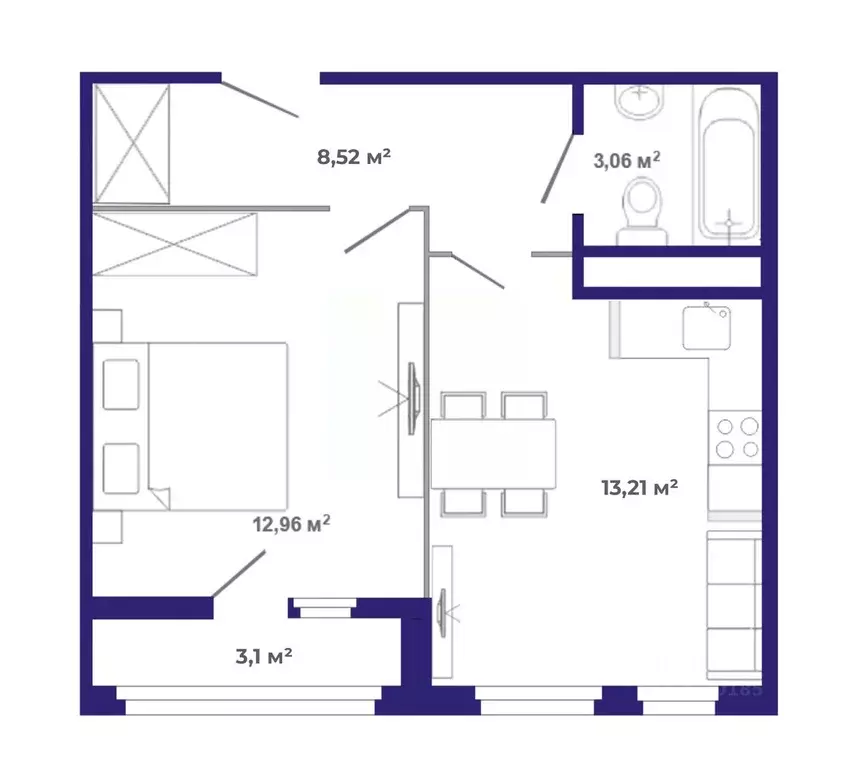 1-к кв. Иркутская область, Иркутский муниципальный округ, Маркова рп, ... - Фото 1
