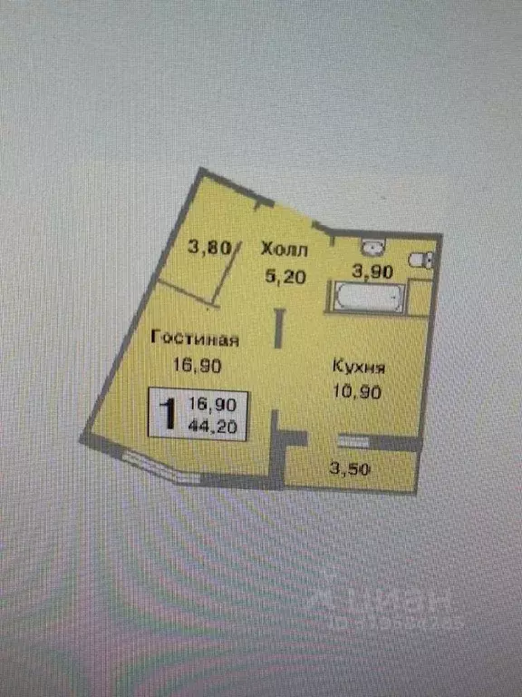 1-к кв. Московская область, Видное бул. Зеленые аллеи, 3 (40.5 м) - Фото 0
