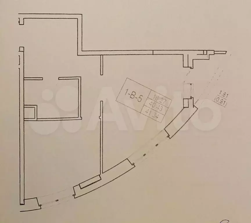 Квартира-студия, 40,5 м, 1/17 эт. - Фото 0