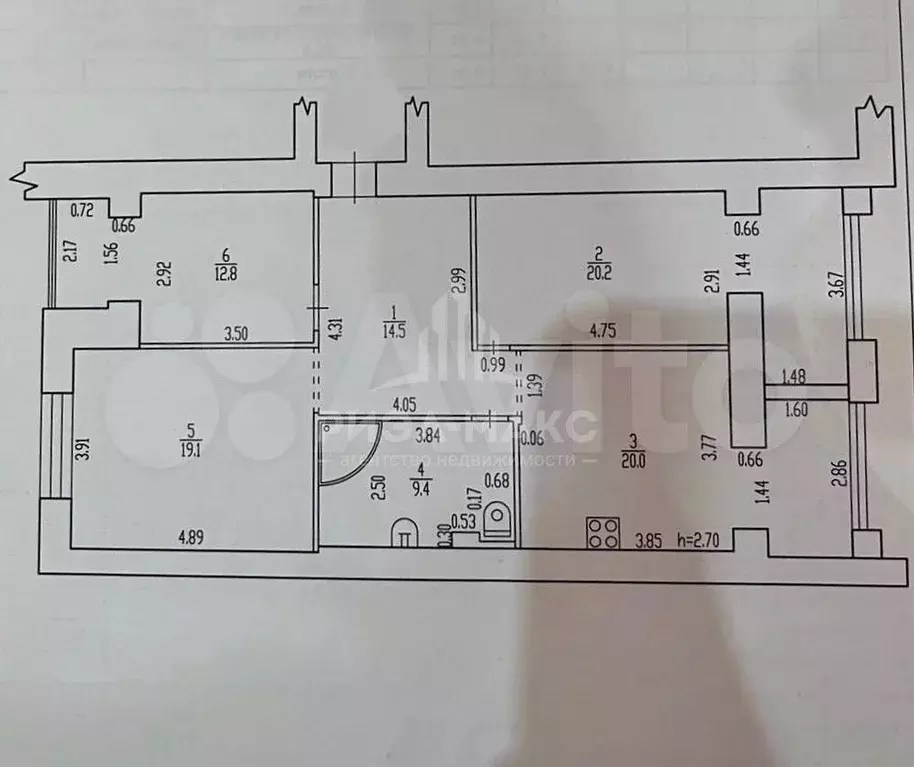 3-к. квартира, 100 м, 5/8 эт. - Фото 0