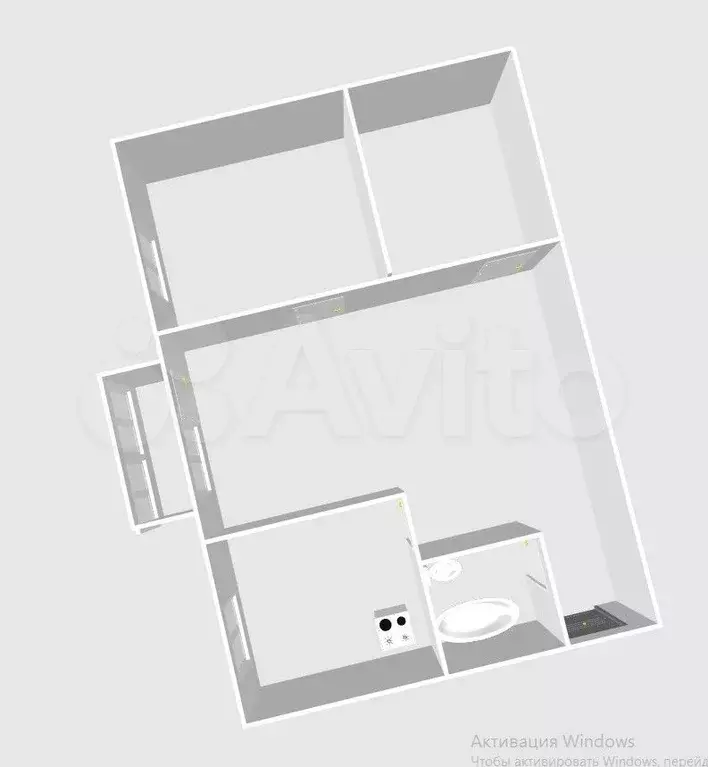 2-к. квартира, 46 м, 5/5 эт. - Фото 1