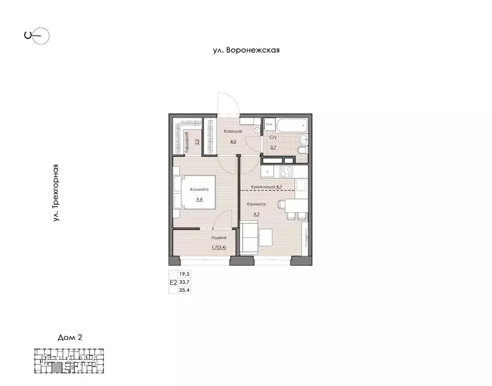 1-к кв. Хабаровский край, Хабаровск Воронежская ул., 161 (35.4 м) - Фото 1