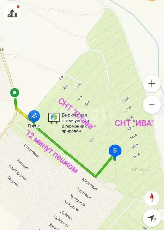 Участок в Бердск, СНТ Ива, 17-я улица (5.63 м) - Фото 1