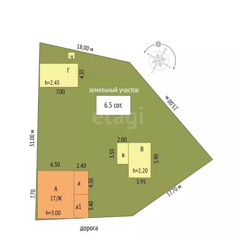 Участок в Ростовская область, Азов Азовский район, пер. Чеботарева ... - Фото 2