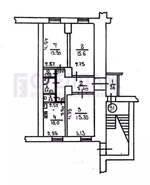 3-комнатная квартира: Феодосия, улица Назукина, 1 (71 м) - Фото 1
