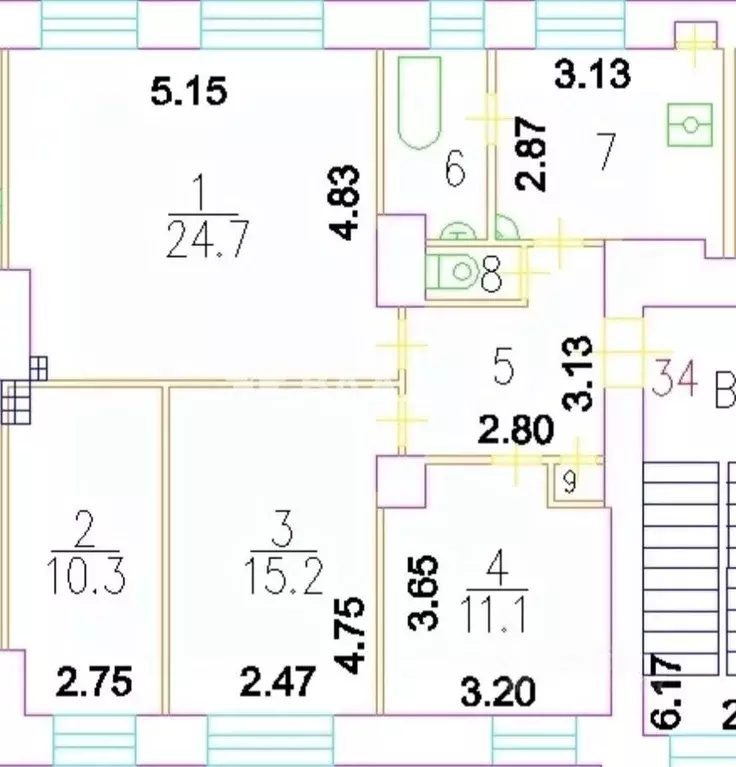 4-к кв. Москва 1-я Дубровская ул., 4 (82.5 м) - Фото 2