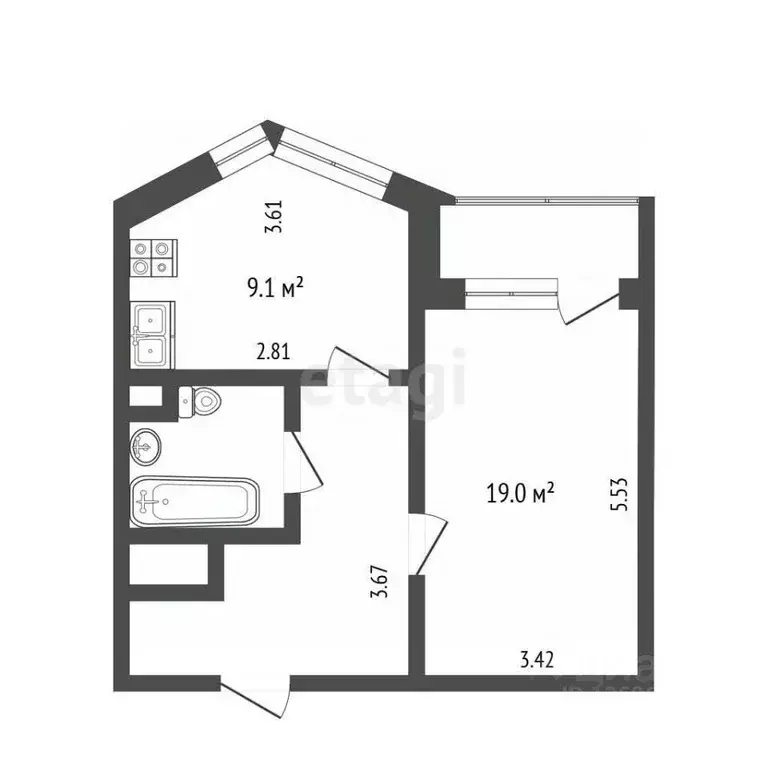 1-к кв. Москва Селигерская ул., 26к1 (37.4 м) - Фото 2